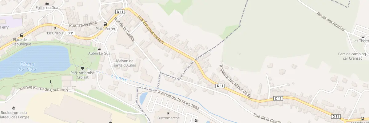 Plan du 38 Rue Edouard Vaillant à Aubin