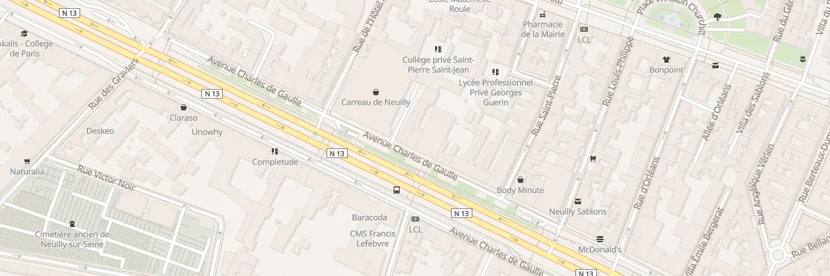 Plan du 100 Av Charles de Gaulle à Neuilly-sur-Seine