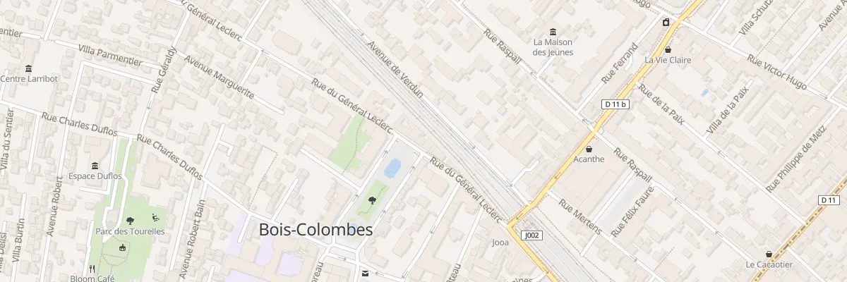 Plan du 10 Rue du Général Leclerc à Bois-Colombes