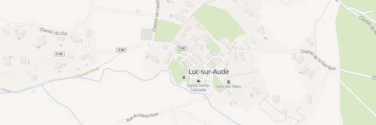 Plan de la Rue de Marragon à Luc-sur-Aude