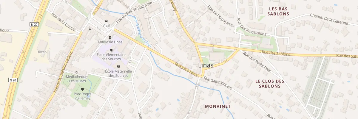 Plan du 7 Rue Jules Ferry à Linas