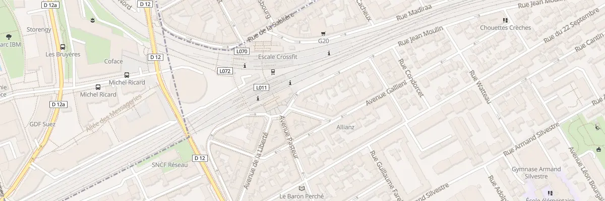 Plan du 1 Pl Sarrail à Courbevoie