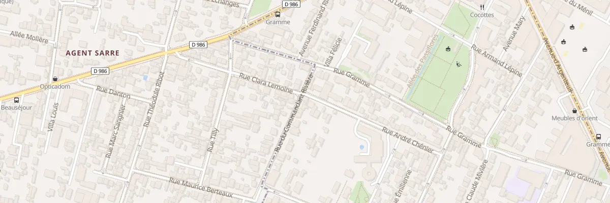 Plan du 20B Rue du Commandant Rivière à Bois-Colombes