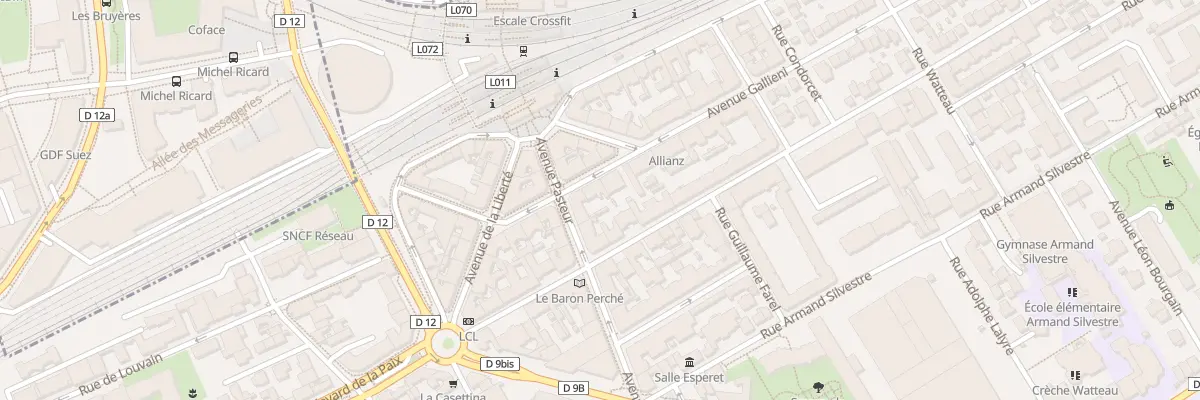 Plan du 10 Av Gallieni à Courbevoie