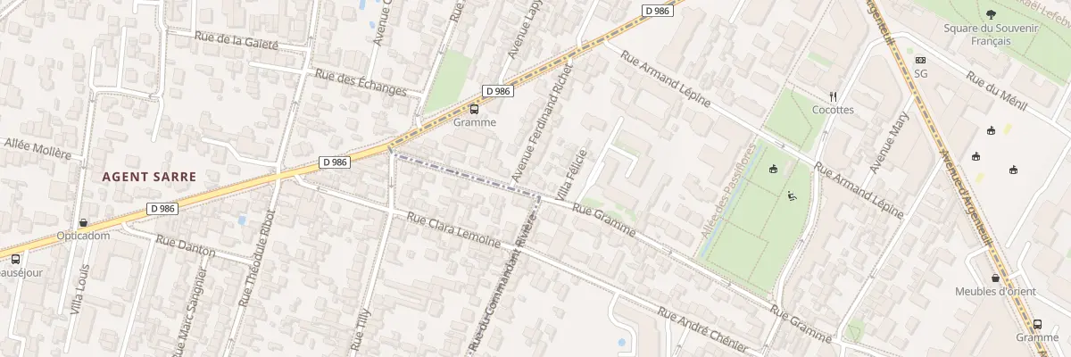 Plan du 94 Rue Gramme à Bois-Colombes