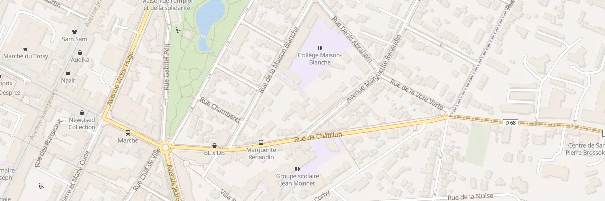 Plan du 3 Av Marguerite Renaudin à Clamart