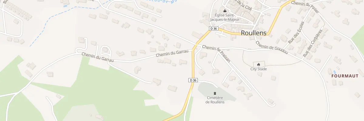Plan du 14 Rte de la Malepere à Roullens