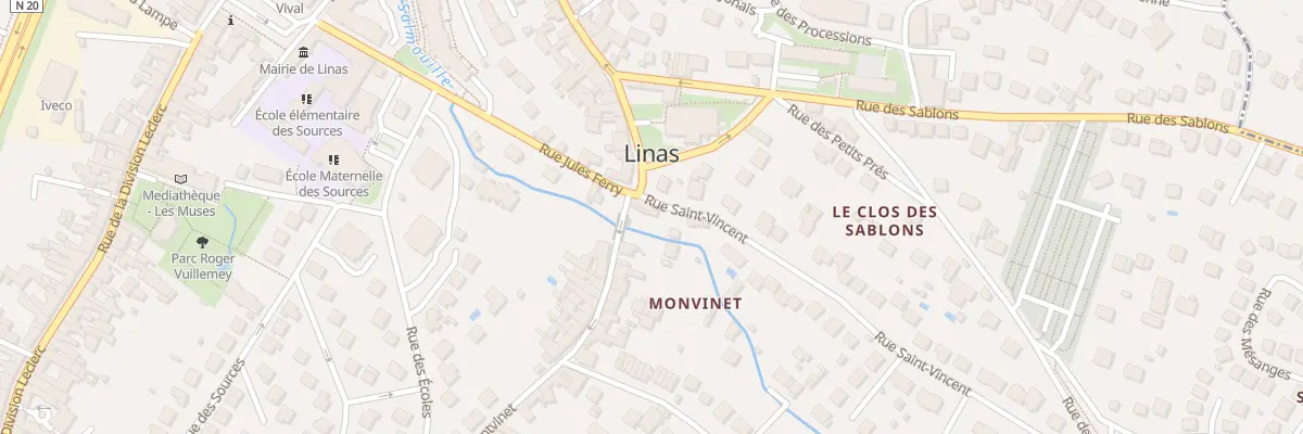 Plan du 1 Rue Montvinet à Linas