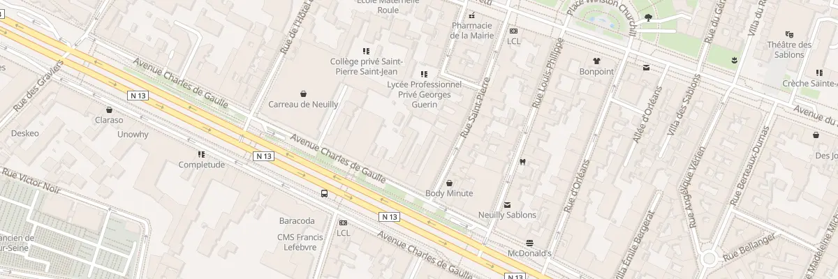 Plan du 90 Av Charles de Gaulle à Neuilly-sur-Seine