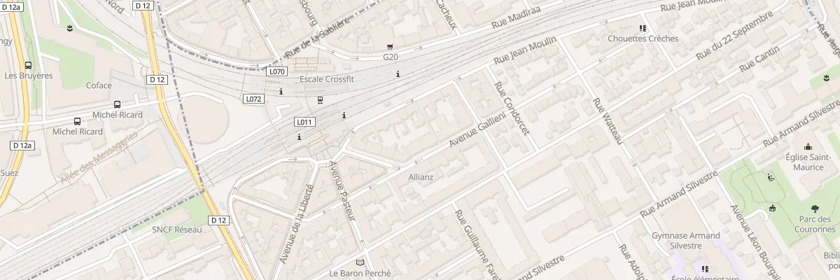 Plan du 13 Av Gallieni à Courbevoie