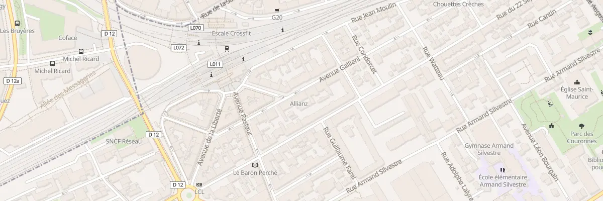 Plan du 16 Av Gallieni à Courbevoie