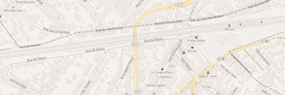 Plan du 30 Av du Docteur Calmette à Clamart