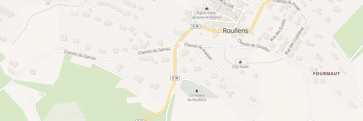 Plan du 9005 Che de Preixan à Roullens