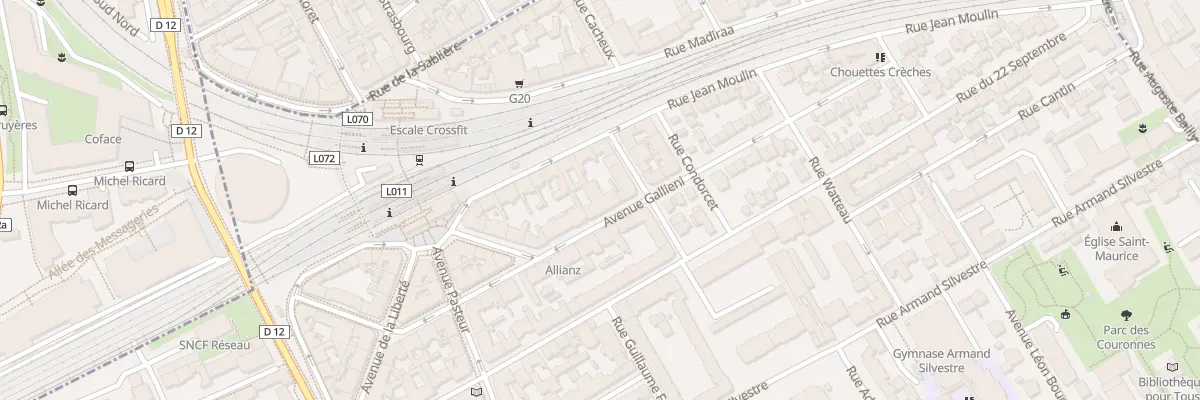 Plan du 23 Av Gallieni à Courbevoie