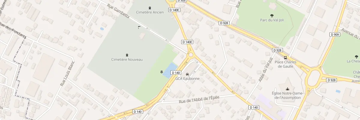 Plan du 1 Rue Gambetta à Eaubonne