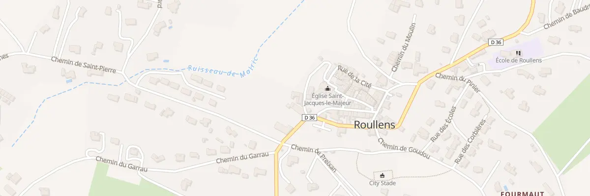 Plan du 1 Rue du Cers à Roullens