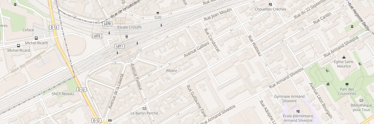 Plan du 20 Av Gallieni à Courbevoie
