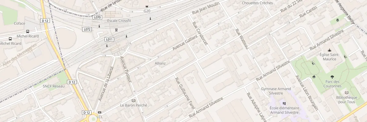 Plan du 22 Av Gallieni à Courbevoie