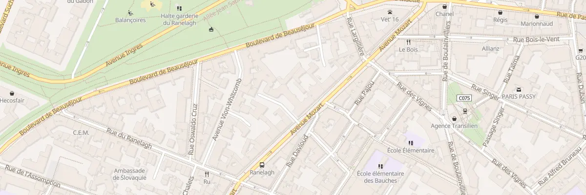 Plan du 28 Av Mozart à Paris 16e Arrondissement
