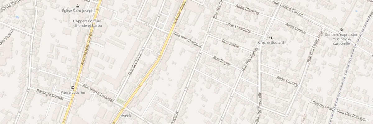 Plan du 65 Rue des Closiaux à Clamart