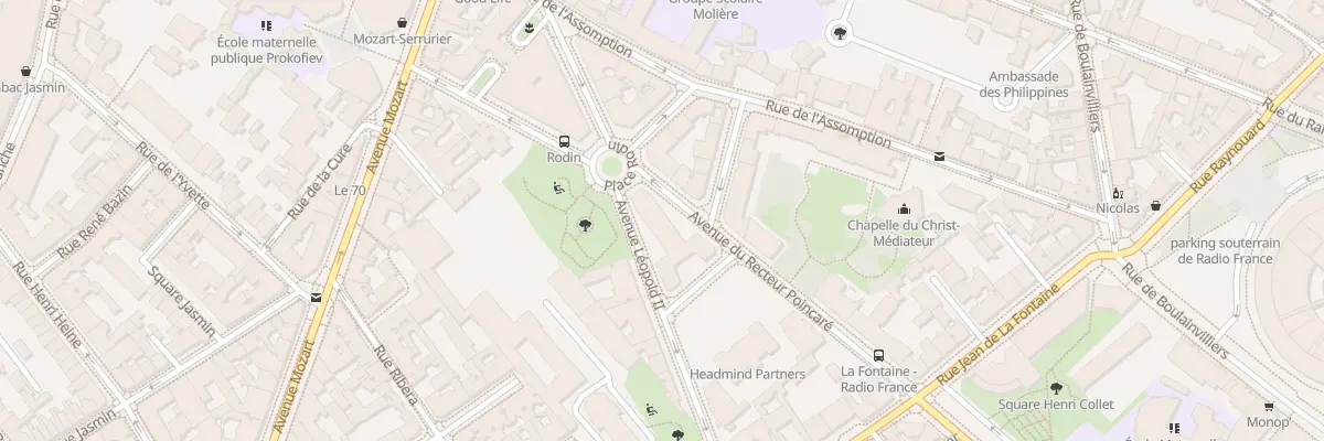 Plan du 2 Av Émile Bergerat à Paris 16e Arrondissement