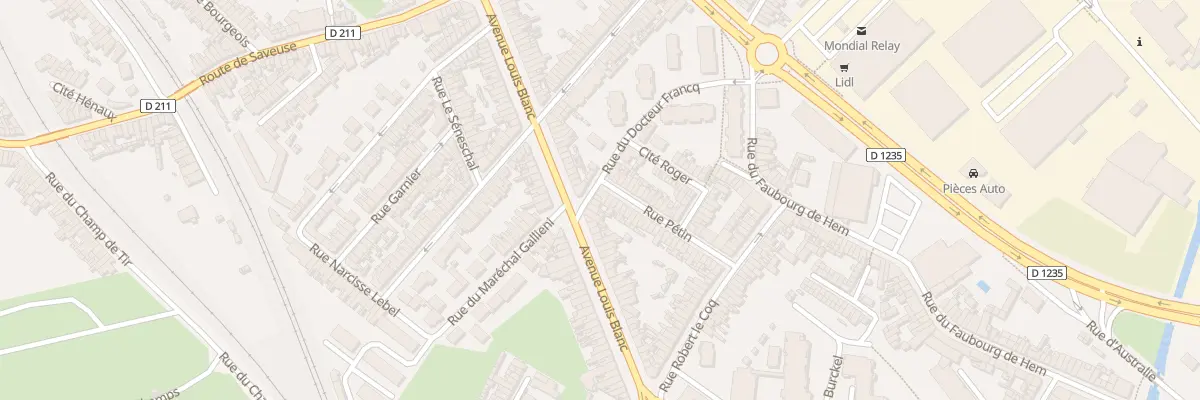 Plan du 8 Rue du Docteur Francq à Amiens