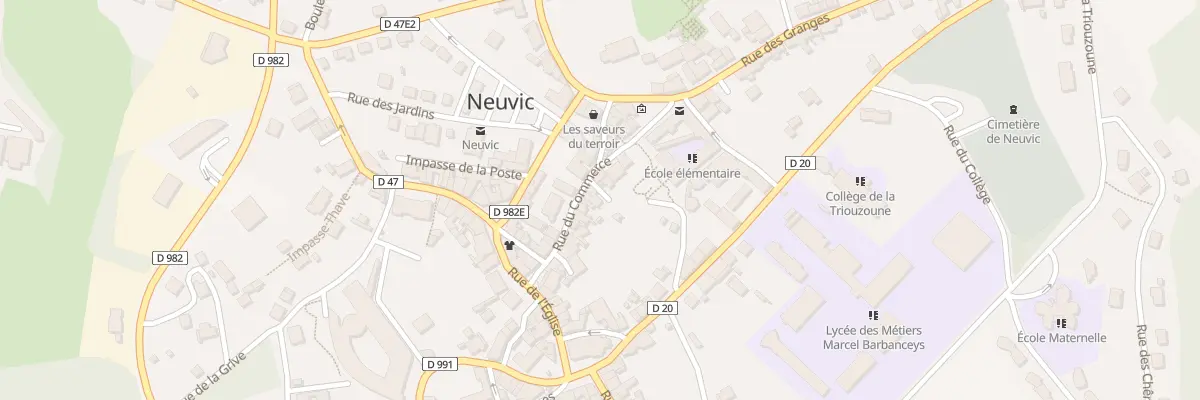 Plan du 2 Rue du Commerce à Neuvic