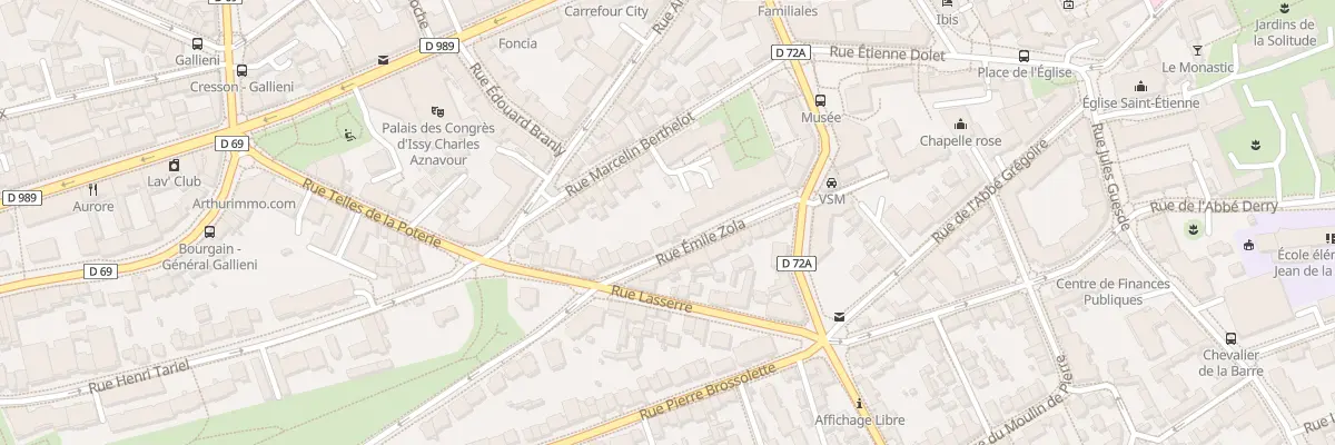 Plan du 18 Rue Emile Zola à Issy-les-Moulineaux