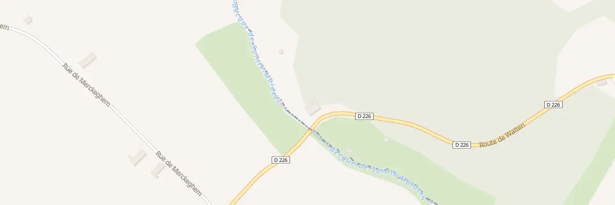 Plan du 2386 Rte de Watten à Merckeghem