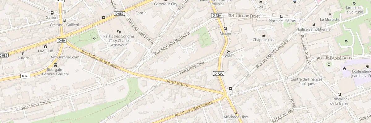 Plan du 16 Rue Emile Zola à Issy-les-Moulineaux