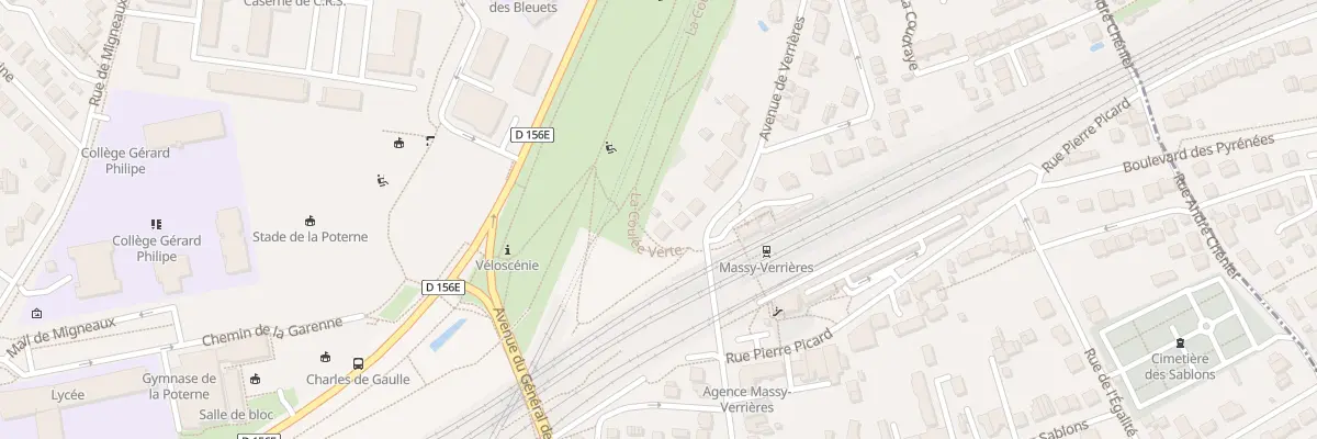 Plan du 1 Av de Verrières à Massy