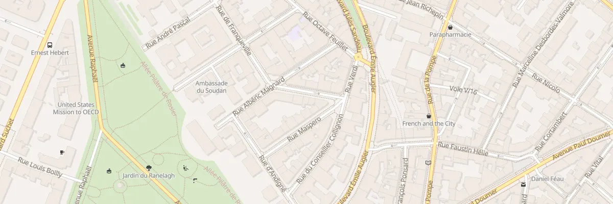 Plan du 5 Rue de Franqueville à Paris 16e Arrondissement