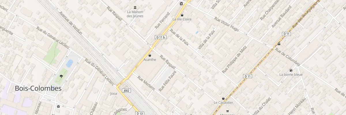 Plan du 16 Rue Raspail à Bois-Colombes