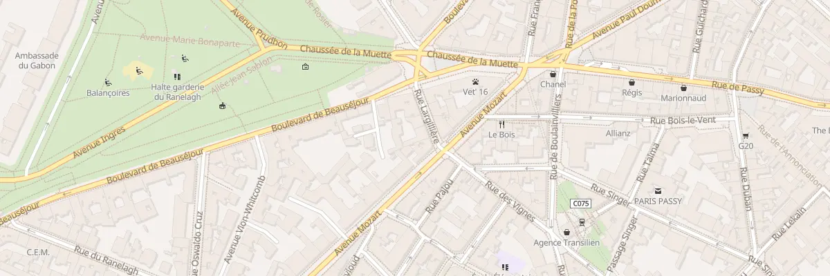 Plan du 3 Rue Largillière à Paris 16e Arrondissement