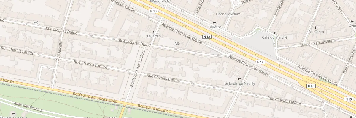 Plan du 13 Rue Jacques Dulud à Neuilly-sur-Seine
