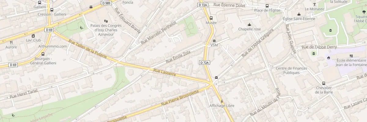 Plan du 11 Rue Emile Zola à Issy-les-Moulineaux