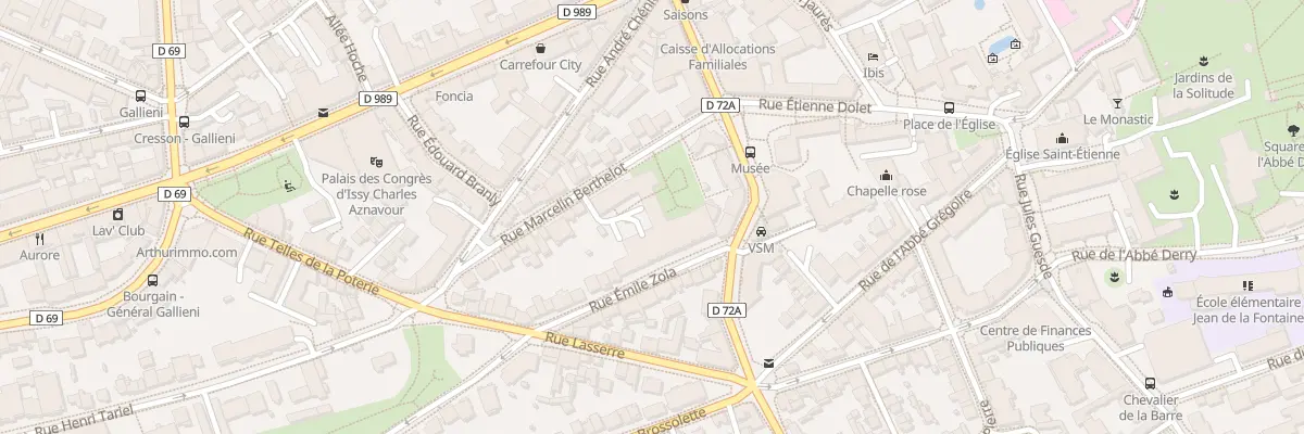 Plan du 8 Rue Emile Zola à Issy-les-Moulineaux