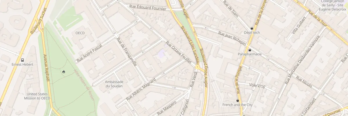 Plan du 5B Rue Octave Feuillet à Paris 16e Arrondissement