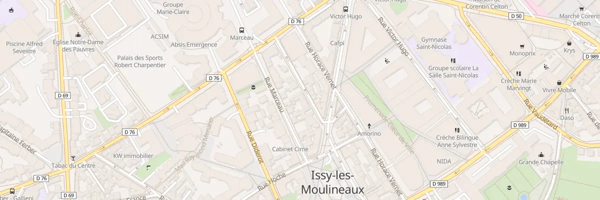 Plan du 12 Rue Kléber à Issy-les-Moulineaux