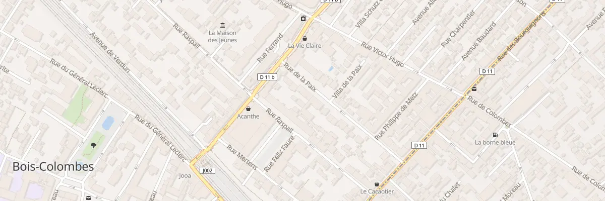 Plan du 27 Rue de la Paix à Bois-Colombes