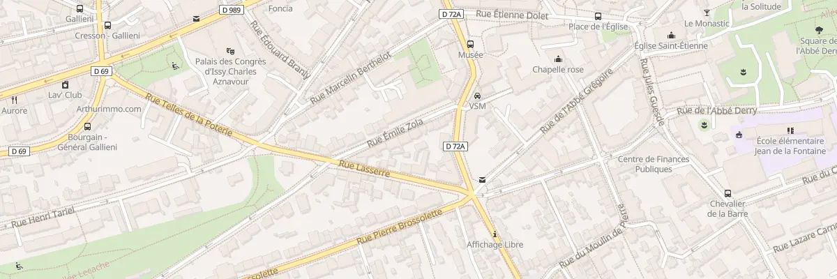 Plan du 9 Rue Emile Zola à Issy-les-Moulineaux