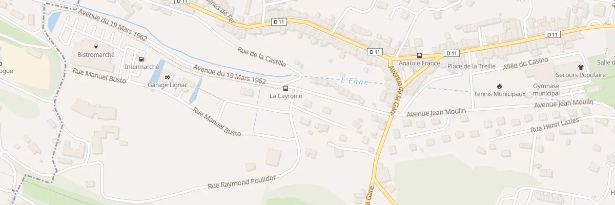 Plan du 25 Rue Philippe Louviot à Cransac-les-Thermes
