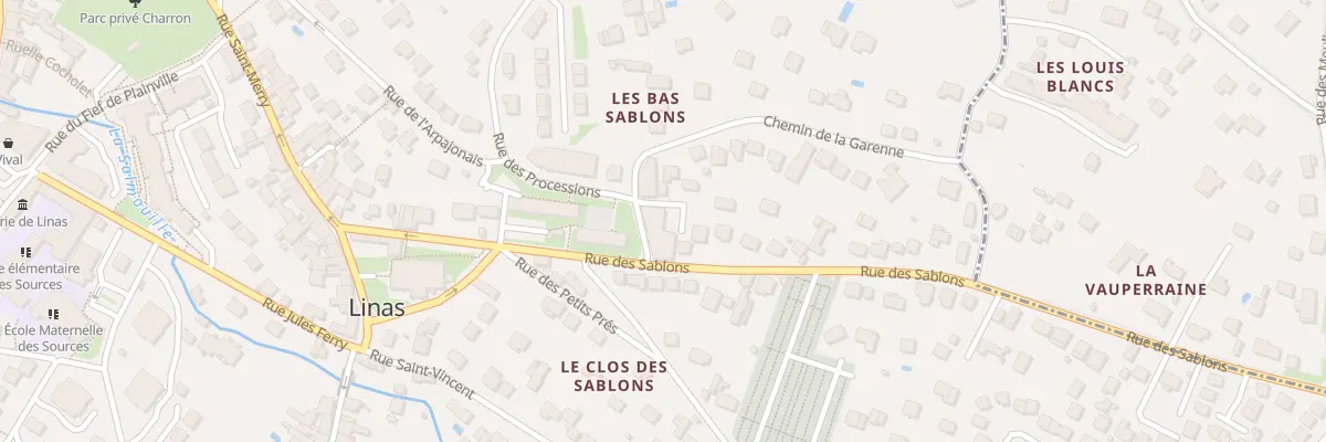 Plan du 2 Rue de la Garenne à Linas