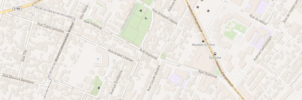 Plan du 40 Rue Gramme à Bois-Colombes