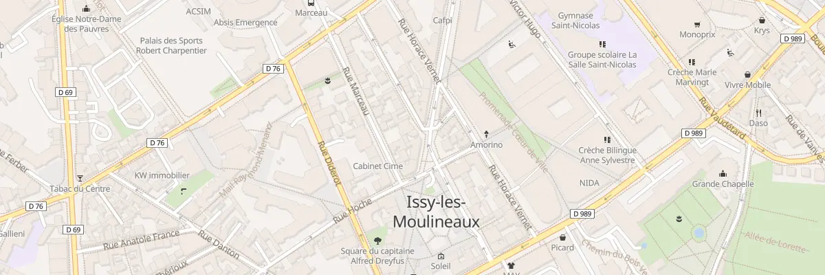 Plan du 20 Rue Kléber à Issy-les-Moulineaux
