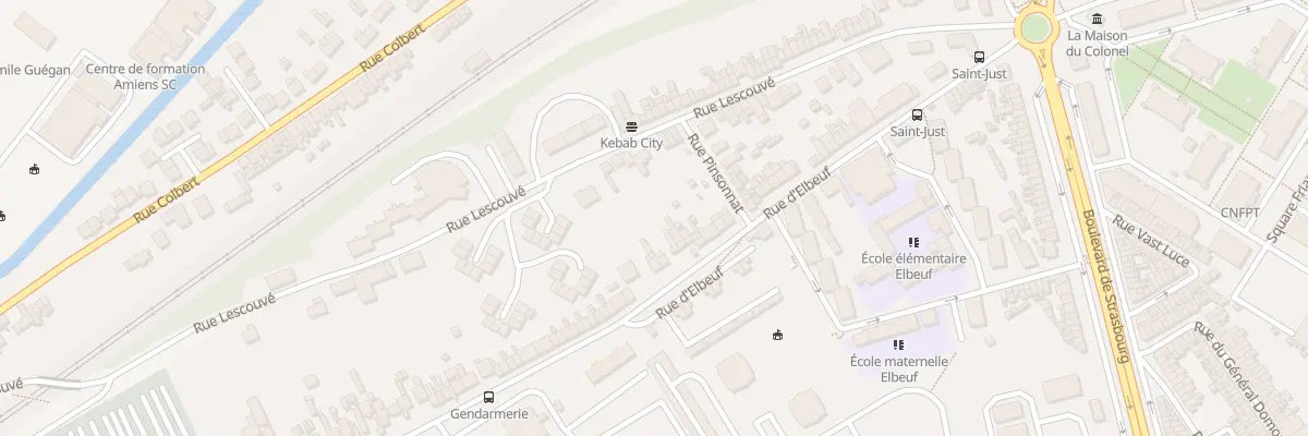 Plan du 100 Rue d’Elbeuf à Amiens