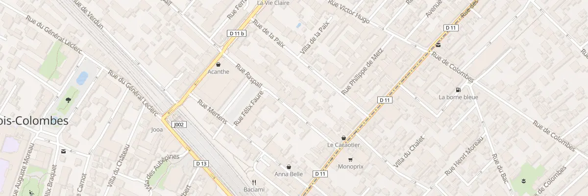 Plan du 12 Rue Raspail à Bois-Colombes