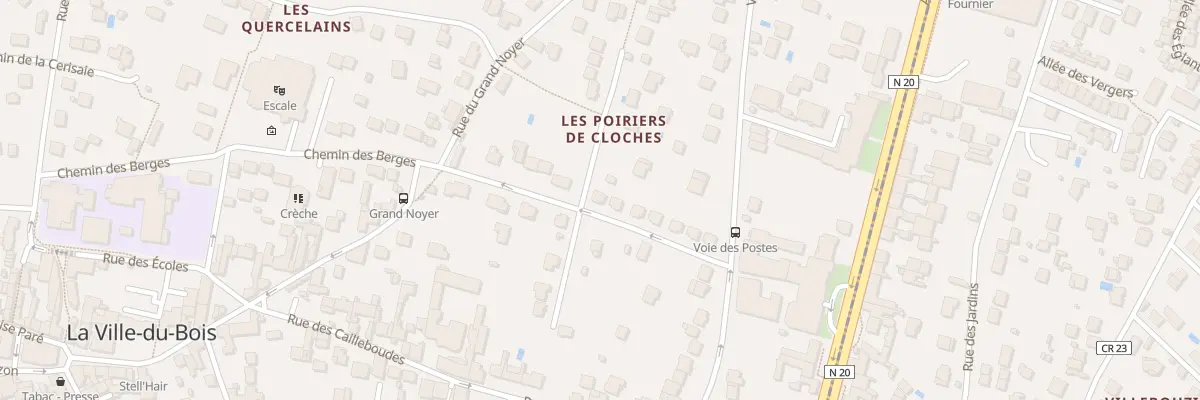Plan du 17 Sen du Poirier de Cloches à La Ville-du-Bois