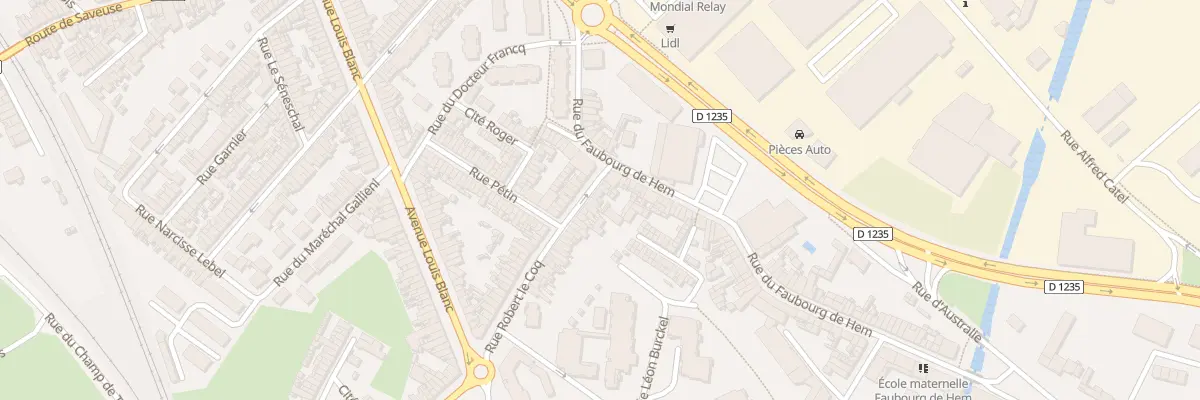 Plan du 5 Rue Robert Lecoq à Amiens