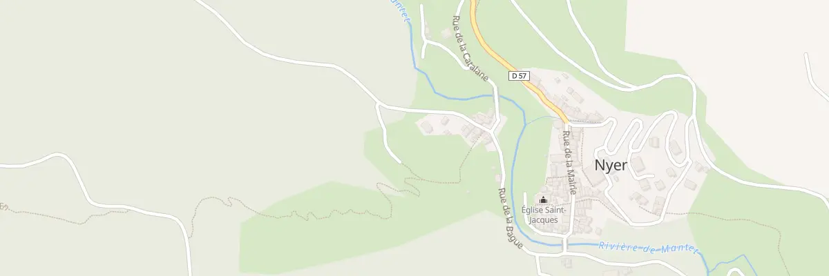 Plan de la Rue de la Bague à Nyer